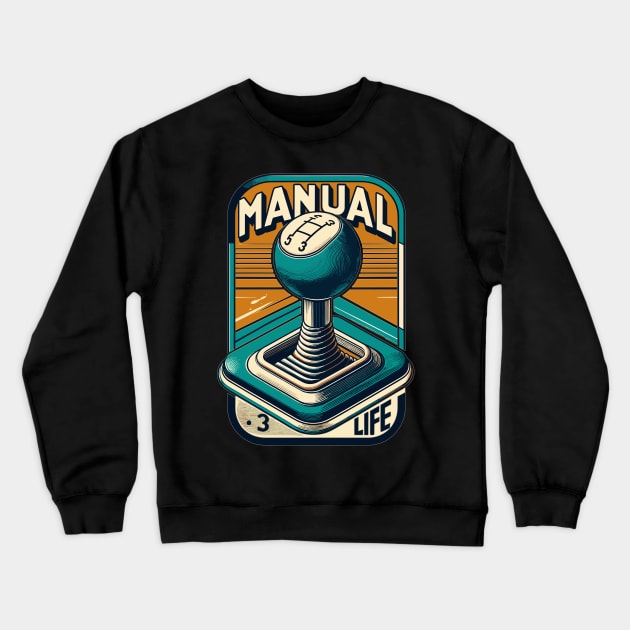 Manual Gear Shift Crewneck Sweatshirt by Vehicles-Art